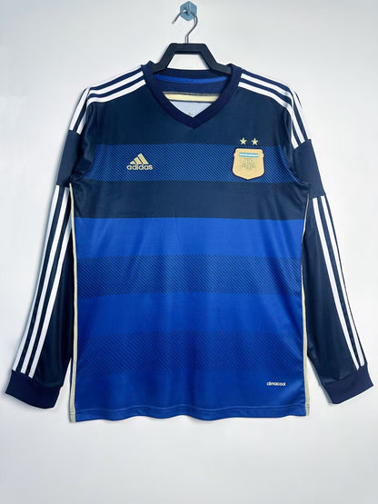 Man's Retro Long Sleeve Argentina National Team Away - 2014