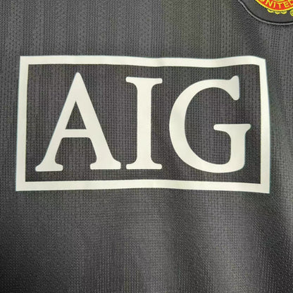 Man's Retro Long Sleeve Manchester United  Team Black - 2007/2008