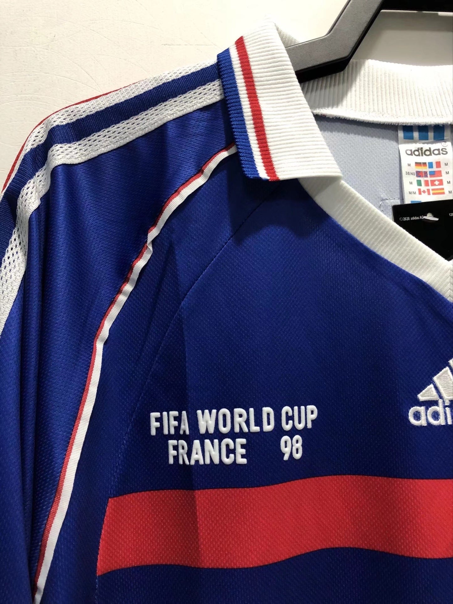 Man's Retro Long Sleeve France National Team Home - 1998
