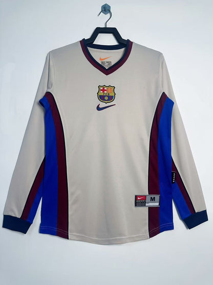 Man's Retro Long Sleeve Barcelona Team Away - 1998/99