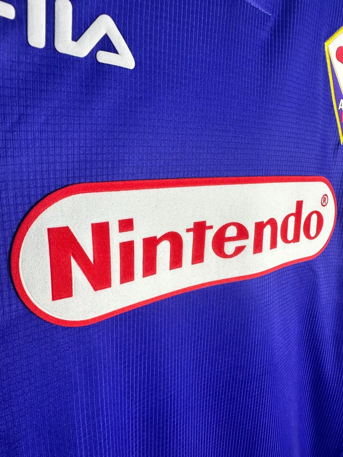 Man's Retro Long Sleeve Fiorentina Team Home - 1998/99