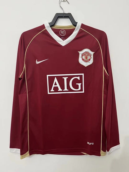 Man's Retro Long Sleeve Manchester United Team - 2006/07