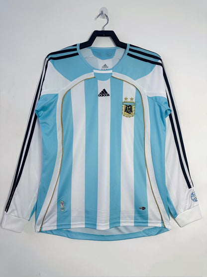Man's Retro Long Sleeve Argentina National Team Home- 2006/07