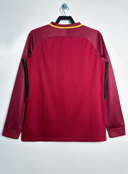 Man's Retro Long Sleeve Roma Team Home - 2017/18
