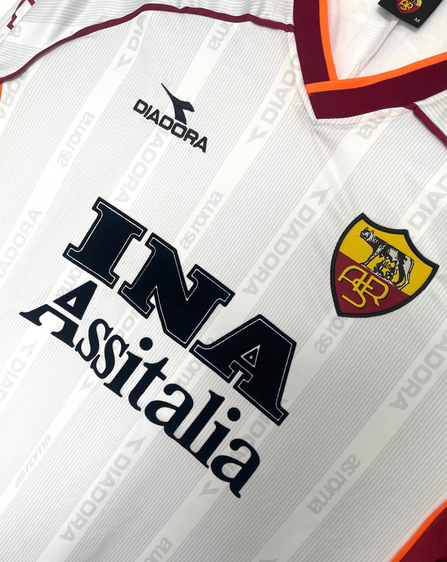 Man's Retro Long Sleeve Roma Team Away - 1999/00