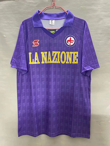 Man's Retro Jersey Fiorentina Team Home - 1989/90