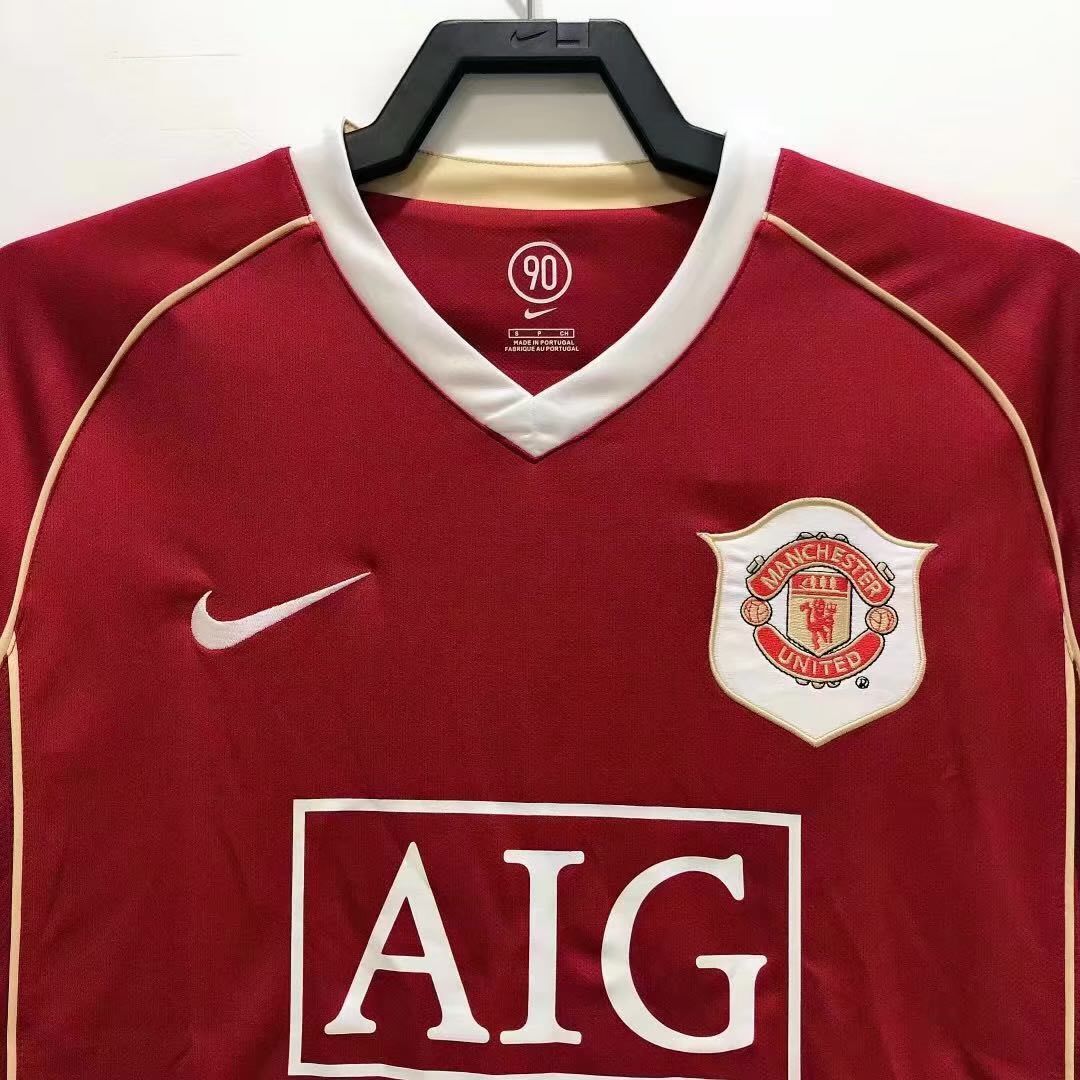 Man's Retro Long Sleeve Manchester United Team - 2006/07