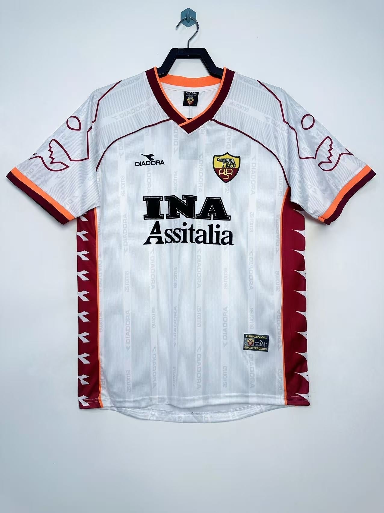 Man's Retro Jersey Roma Team Away - 1999/00