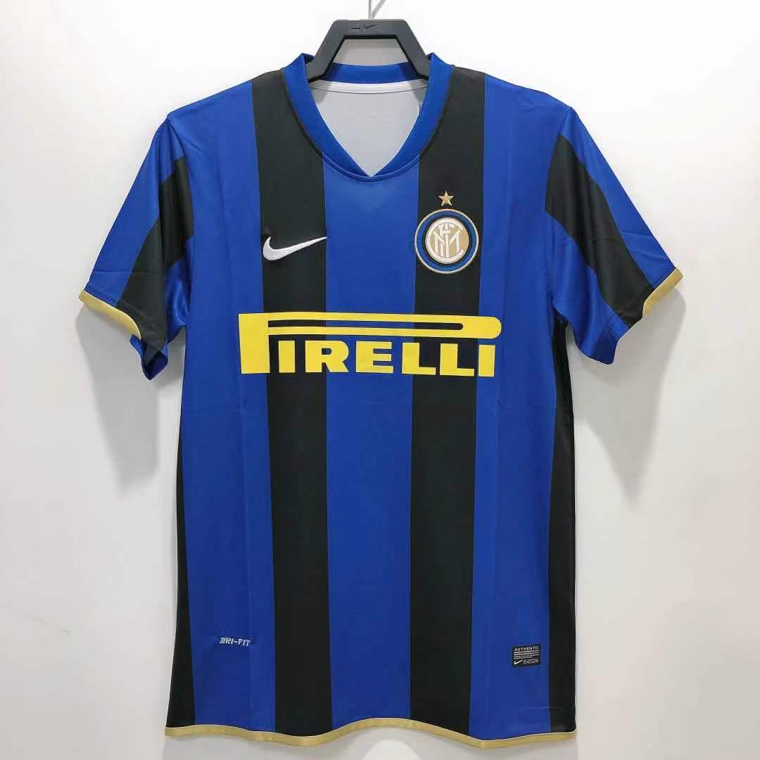 Man's Retro Jersey Internazionale Milano Team Champions League Home - 2008/09