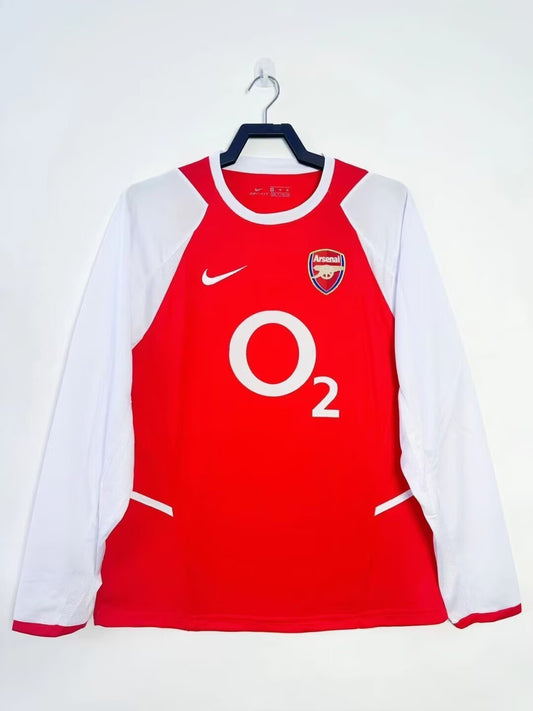 Man's Retro Long Sleeve Arsenal Team Home - 2002/03