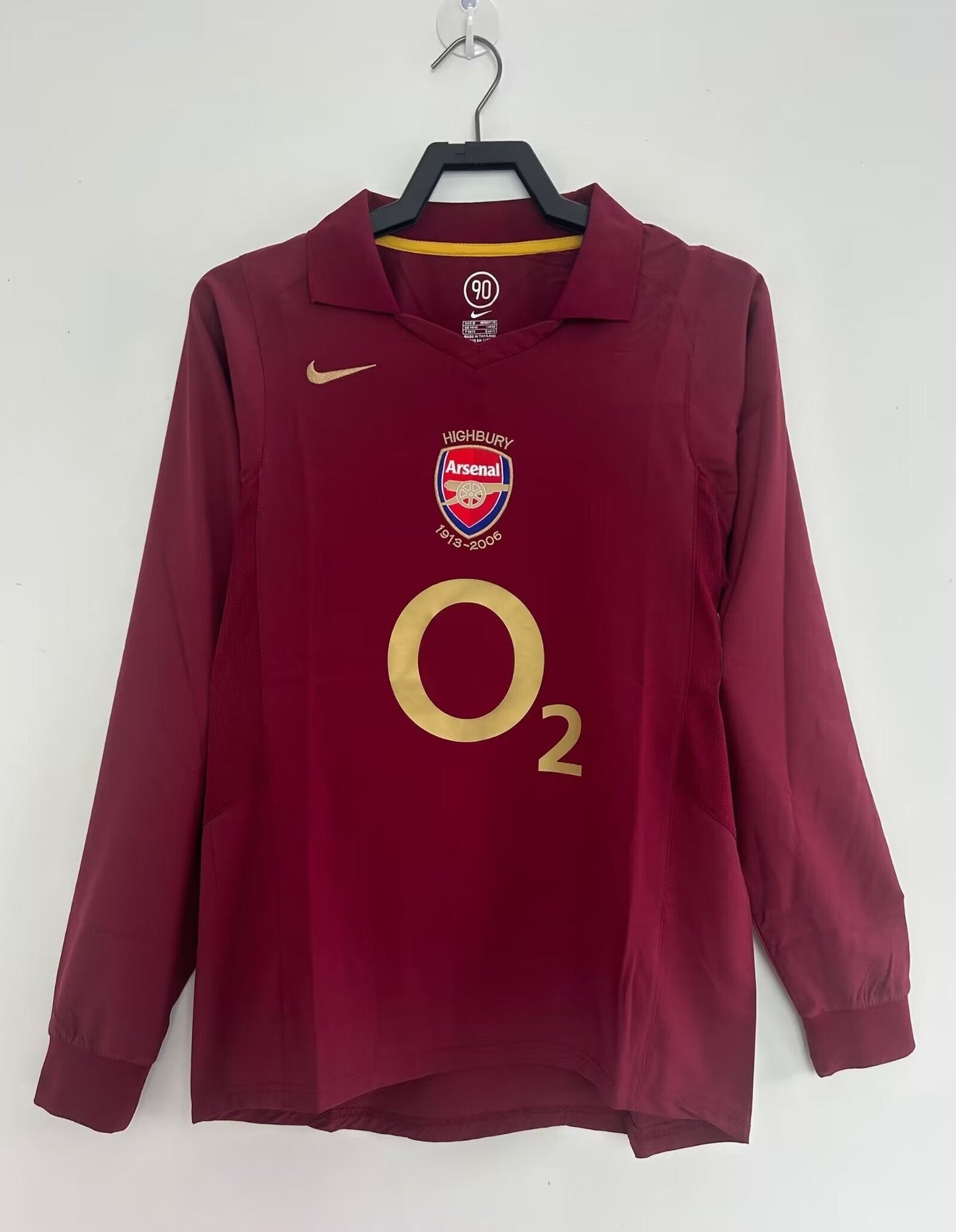 Man's Retro Long Sleeve Arsenal Team Home - 2005/2006