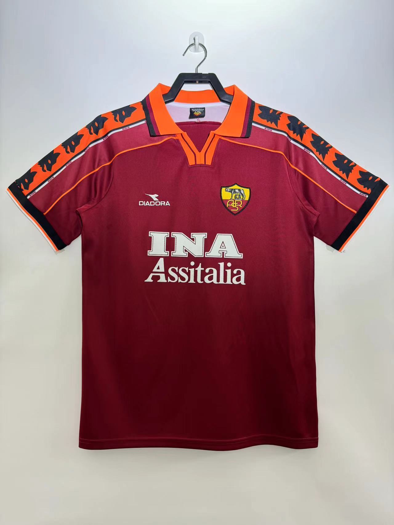 Man's Retro Jersey Roma Team - 1998/1999