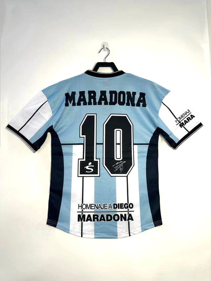 Man's Retro Jersey Argentina National Team  Maradona Commemorative Edition - 2001