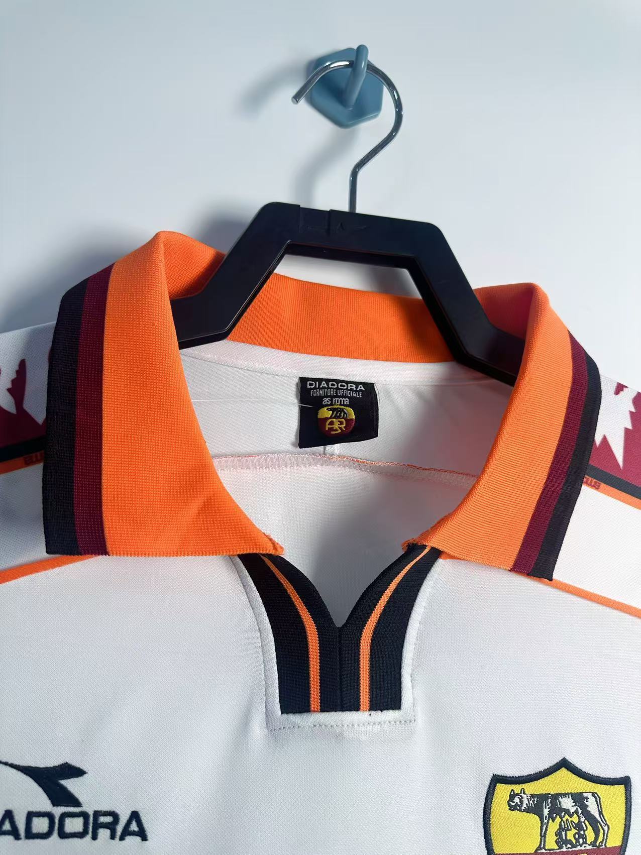 Man's Retro Jersey Roma Team Away - 1998/99