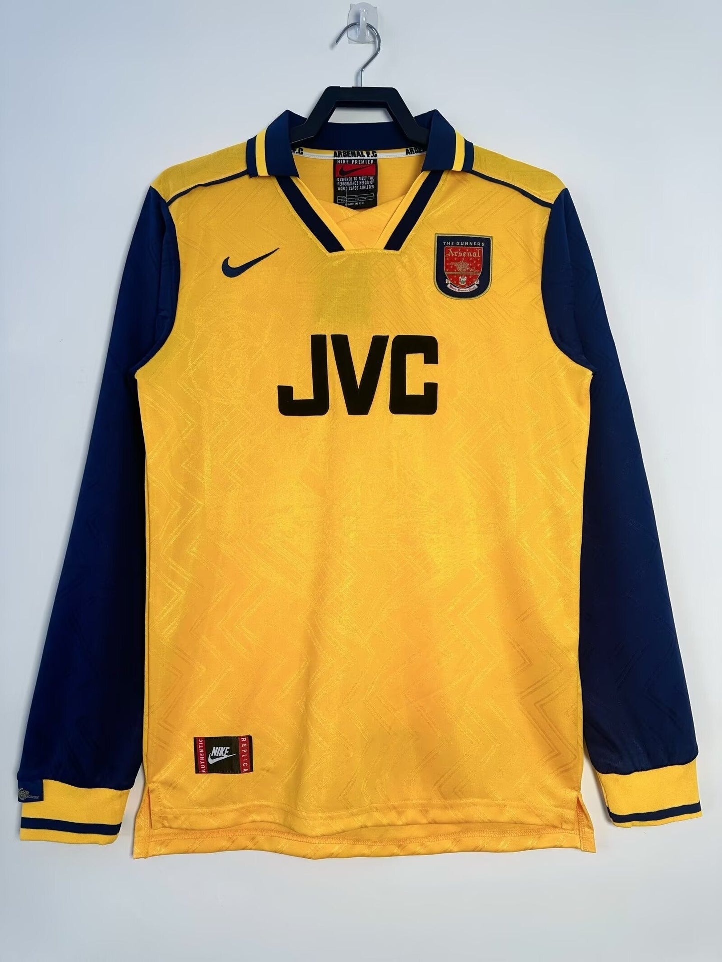 Man's Retro Long Sleeve Arsenal Team Away - 1996/97