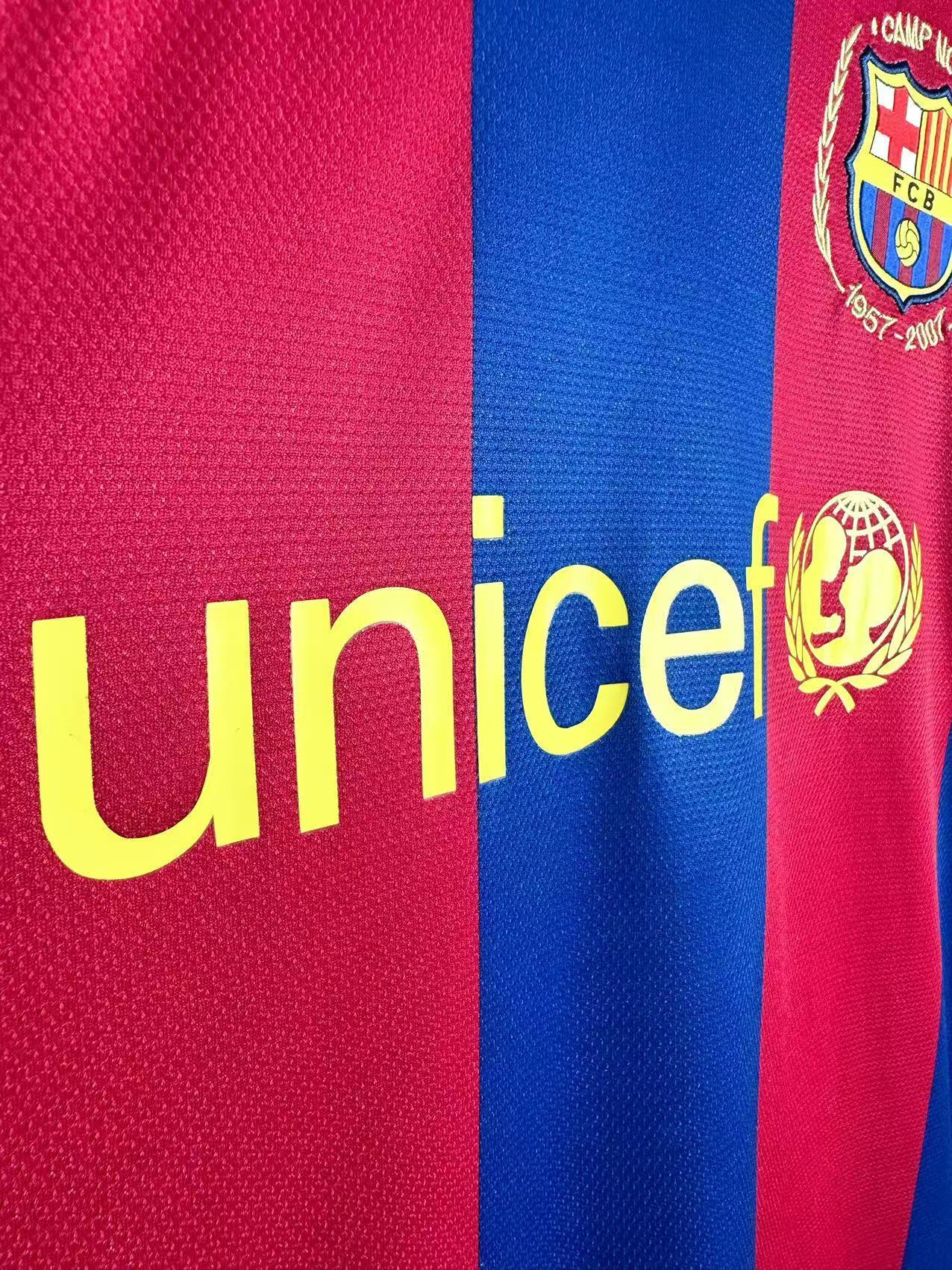 Man's Retro Long Sleeve Barcelona Team Home - 2007/08