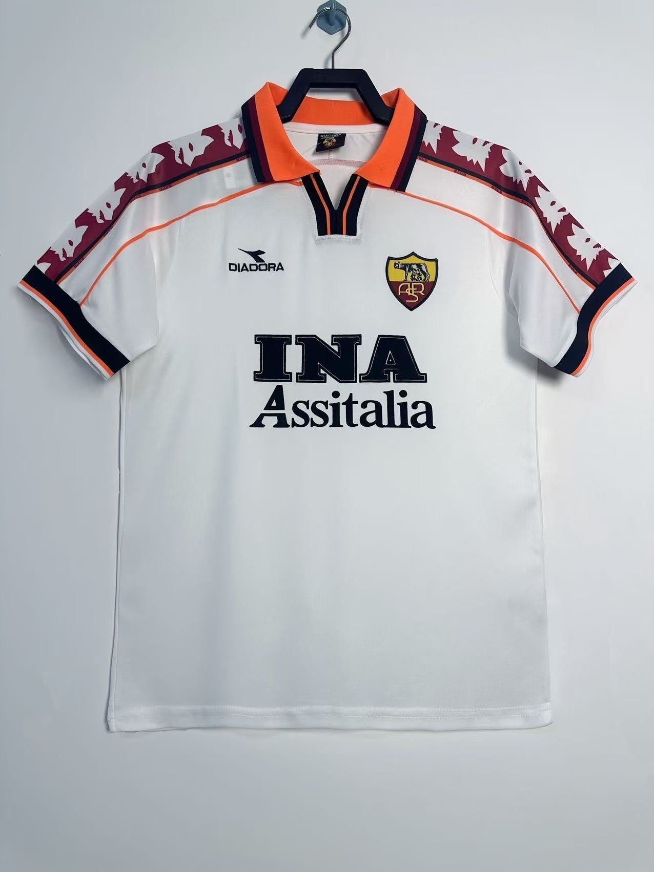 Man's Retro Jersey Roma Team Away - 1998/99
