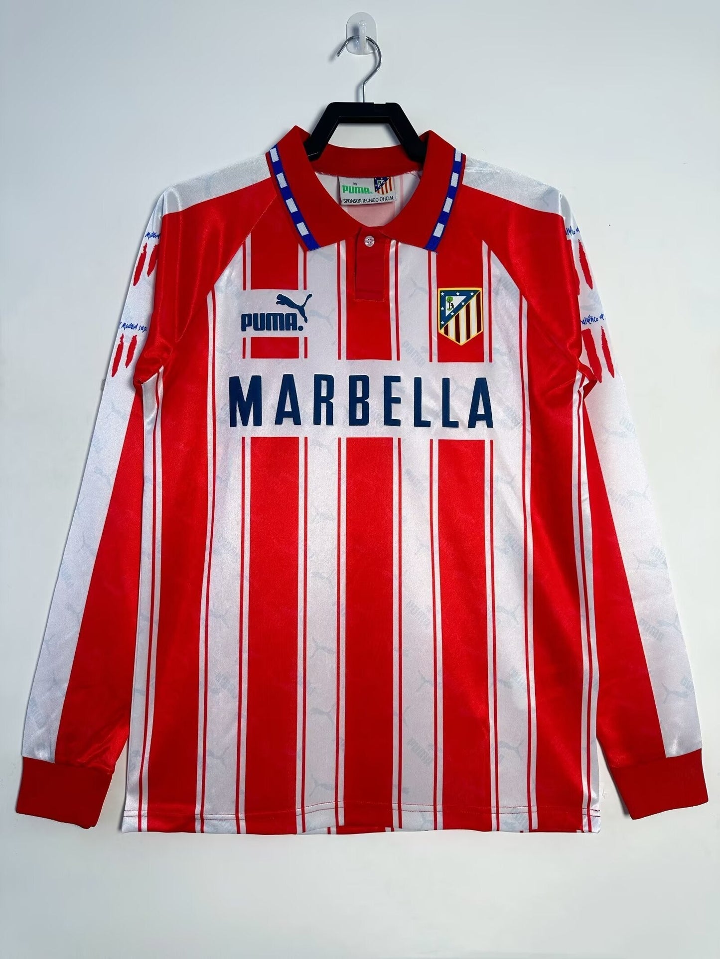 Man's Retro Long Sleeve Atlético de Madrid Team - 1994/95