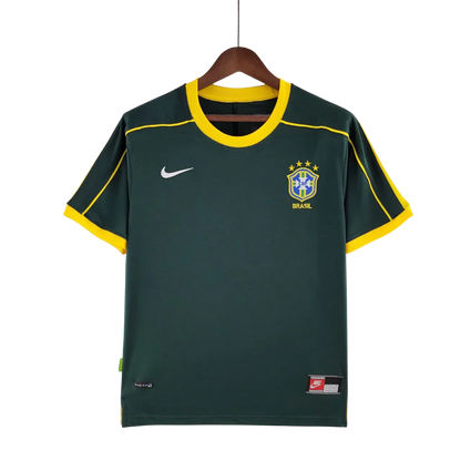 Men's Jersey Brazil National Team Retro Goleiro Verde Escuro 1998