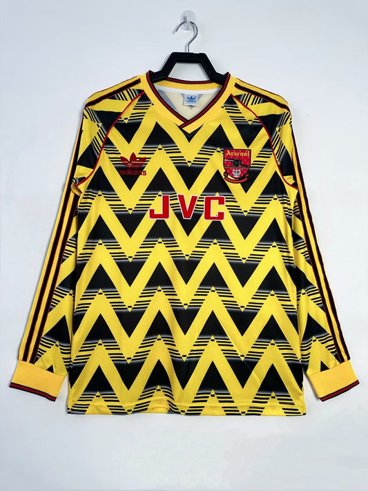 Man's Retro Long Sleeve Arsenal Team Away - 1991/93