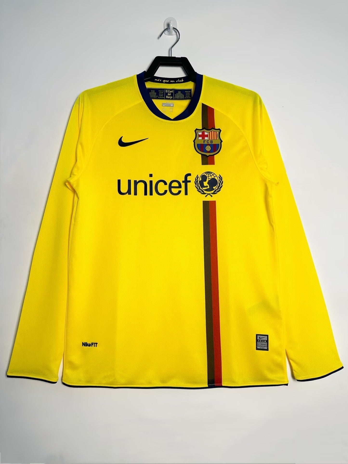 Man's Retro Long Sleeve Barcelona Team Away- 2008/09