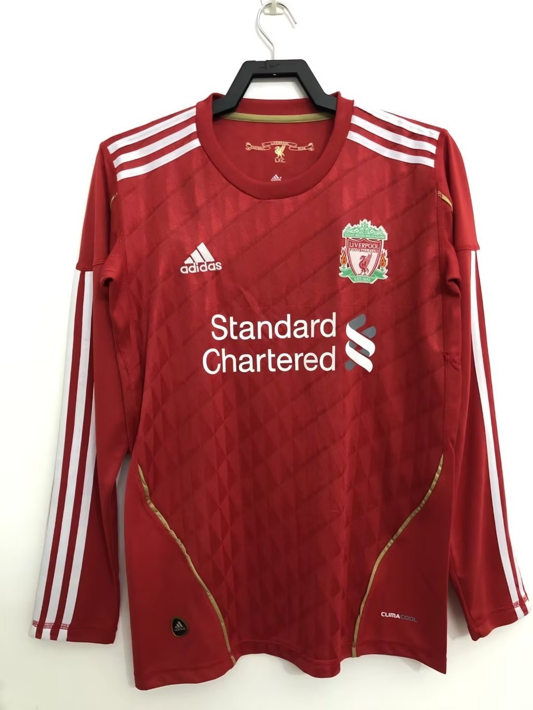 Man's Retro Long Sleeve Liverpool Team - 2010