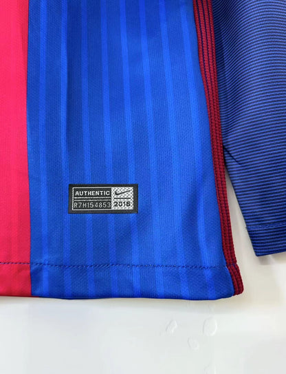 Man's Retro Long Sleeve Barcelona Team - 2016/17
