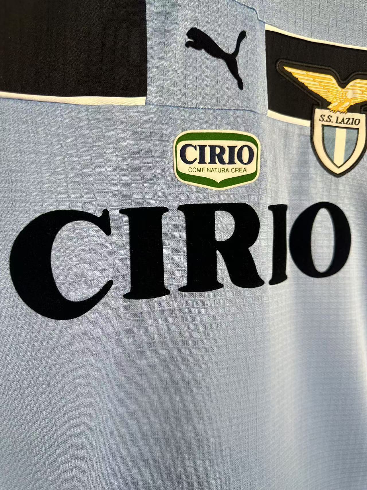 Man's Retro Long Sleeve Lazio Team Home - 1998/99
