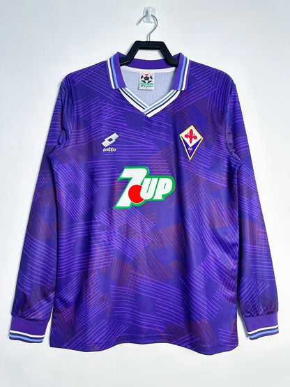 Man's Retro Long Sleeve Fiorentina Team Home - 1992/93