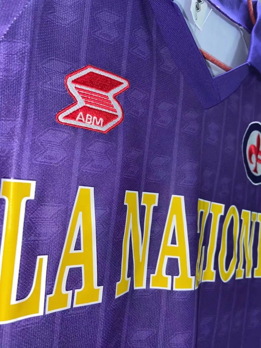 Man's Retro Jersey Fiorentina Team Home - 1989/90