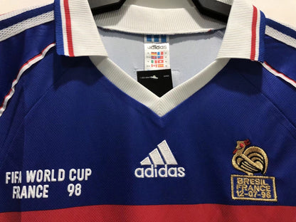 Man's Retro Long Sleeve France National Team Home - 1998