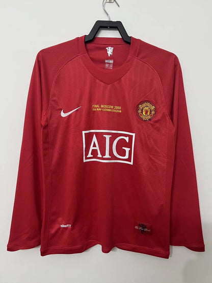 Man's Retro Long Sleeve Manchester United Team - 2007/08