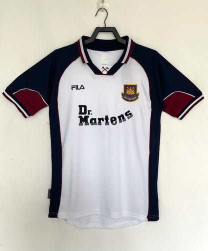 Man's Retro Jersey West Ham Team Away - 1999/01