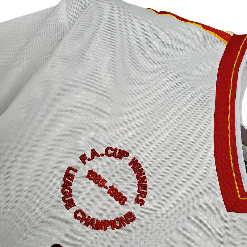 Man's Jersey Retro Liverpool Branca - 1985/1986